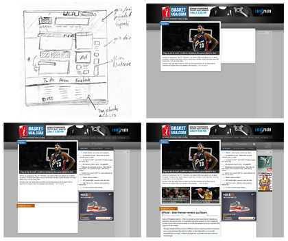 BasketUSA / différentes étapes du design