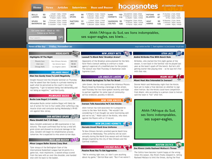 Hoopsnotes / Page d'accueil Hoopsnotes / Page d'accueil