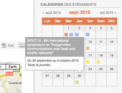 Calendrier interactif