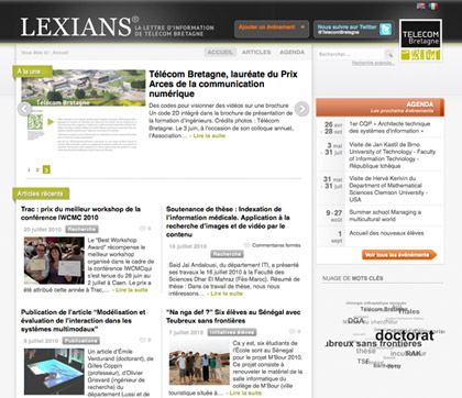 Page d'accueil de Lexians Page d'accueil de Lexians